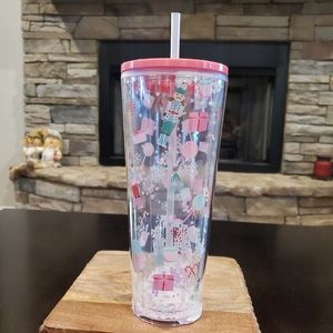Oh What Fun Pastel Holiday Tumbler-NWT